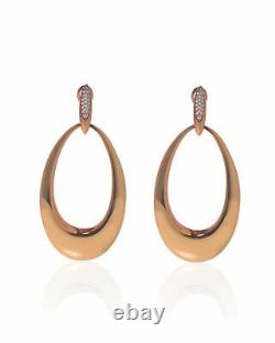Roberto Coin Oro Classic 18k Rose Gold Diamond 0.20ct Earrings 7772022AHERX