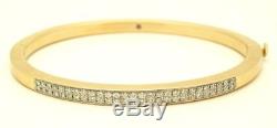 Roberto Coin Oval Bangle Bracelet 18k Yellow Gold With Diamonds and Rubby