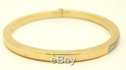 Roberto Coin Oval Bangle Bracelet 18k Yellow Gold With Diamonds and Rubby