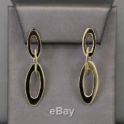 Roberto Coin Oval Link Dangle Earrings in 18k Yellow Gold Size Large