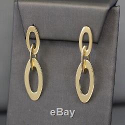 Roberto Coin Oval Link Dangle Earrings in 18k Yellow Gold Size Large