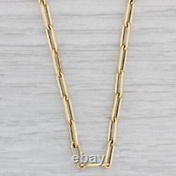 Roberto Coin Paper Clip Chain Necklace 18k Yellow Gold Italian Designer 33