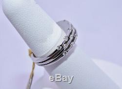 Roberto Coin Parisienne 3-Rows Diamond Ring 18K White Gold