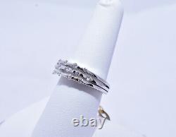 Roberto Coin Parisienne 3-Rows Diamond Ring 18k White Gold