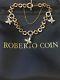 Roberto Coin Pave Diamond Butterfly Charm Rose Gold Link Bracelet