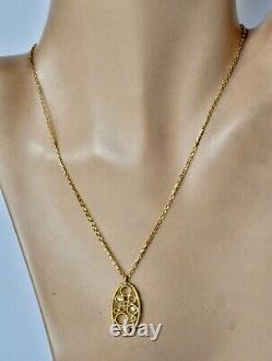 Roberto Coin Pendant Necklace 18K Yellow Gold Diamonds $1380 Delicate New Sale