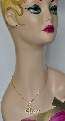 Roberto Coin Pendant Necklace 18K Yellow Gold Diamonds $1380 Delicate New Sale