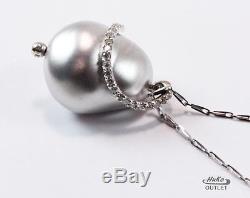 Roberto Coin Perl L'amore Love Pearl 18k White Gold Diamond Necklace Pendant