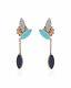 Roberto Coin Petals 18k Rose Gold Diamond 0.29ct Turquoise Earrings 8882540AHERB