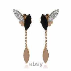 Roberto Coin Petals 18k Rose & White Gold Diamond & Jade Earrings 8882533AHERB