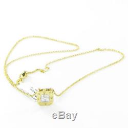 Roberto Coin Pois Moi 0.10cts Diamond Necklace 18k Yellow Gold New $1380