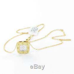 Roberto Coin Pois Moi 0.25cts Diamond Necklace 18k Yellow Gold New $2040