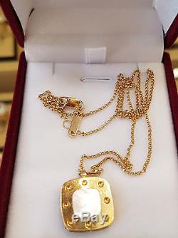 Roberto Coin Pois Moi 18k Solid y / Gold & MOP Necklace And Pendant NR