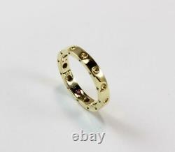 Roberto Coin Pois Moi 18k Yellow Gold Wedding Band Style Ring Size 6.5/t53/uk-n