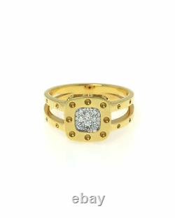 Roberto Coin Pois Moi 18k Yellow & White Gold Diamond Ring Sz 8 777920AJ80X0