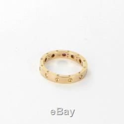 Roberto Coin Pois Moi 3mm Wide Band Ring 18k Rose Gold Sz 6.5 New $790