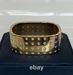 Roberto Coin Pois Moi Diamond 18K Yellow Gold Bangle Bracelet 4 Row $49,900