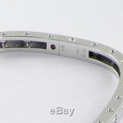 Roberto Coin Pois Moi Diamond Bracelet Single Row 18k White Gold New $4300