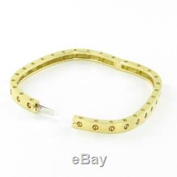Roberto Coin Pois Moi Diamond Bracelet Single Row 18k Yellow Gold New $4300