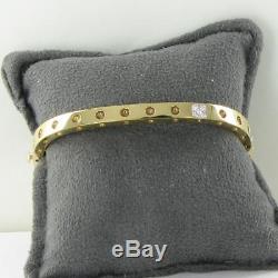 Roberto Coin Pois Moi Diamond Bracelet Single Row 18k Yellow Gold New $4300