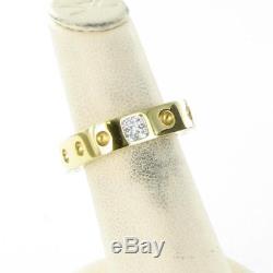 Roberto Coin Pois Moi Diamond Ring 5mm Single Row Square 18k Gold Sz 6 New $1900