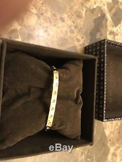 Roberto Coin Pois Moi Diamond Single-Row Bangle Bracelet 18K Rose Gold New $4300