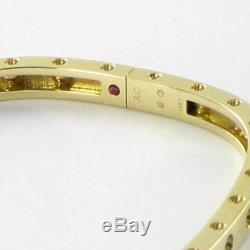 Roberto Coin Pois Moi Diamond Single-Row Bangle Bracelet 18K Yell Gold New $4300