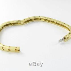 Roberto Coin Pois Moi Diamond Single-Row Bangle Bracelet 18K Yell Gold New $4300