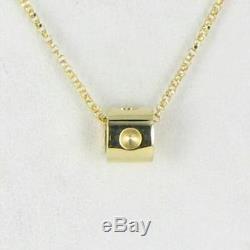 Roberto Coin Pois Moi Mini Cube Pendant 18K Yellow Gold 18 Necklace New $750