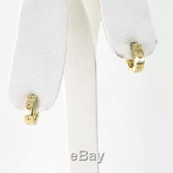 Roberto Coin Pois Moi Mini Hoop Earrings 18k Yellow Gold New $900