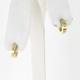 Roberto Coin Pois Moi Mini Hoop Earrings 18k Yellow Gold New $900