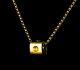Roberto Coin Pois Moi Ruby Signed Solid 18k Yellow Gold Cube Pendant Necklace