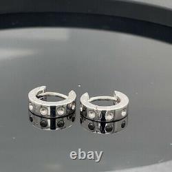 Roberto Coin Pois Moi Symphony 18k White Gold Hoop Earrings New $1050