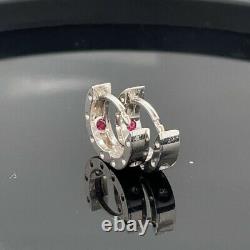 Roberto Coin Pois Moi Symphony 18k White Gold Hoop Earrings New $1050