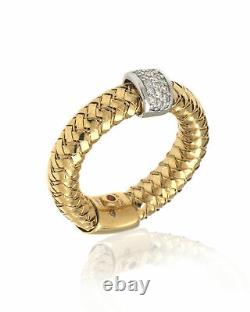 Roberto Coin Primavera 18k Yellow Gold Diamond Ct Ring Sz 6.25 557117AJ65X0