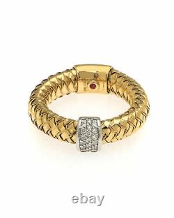 Roberto Coin Primavera 18k Yellow Gold Diamond Ct Ring Sz 6.25 557117AJ65X0