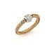 Roberto Coin Primavera Diamond 18k Rose & White Gold Band Ring Size 6.25