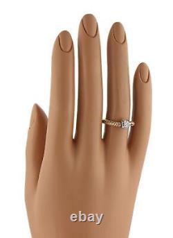 Roberto Coin Primavera Diamond 18k Rose & White Gold Band Ring Size 6.25