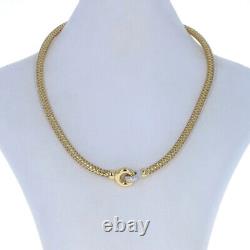 Roberto Coin Primavera Diamond Fancy Collar Necklace 16 Yellow Gold 18k Italy