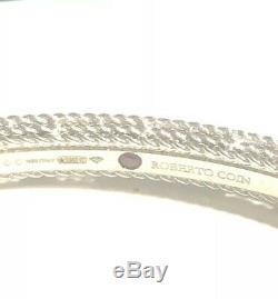Roberto Coin Princess 18k White Gold & Diamond Bangle Bracelet