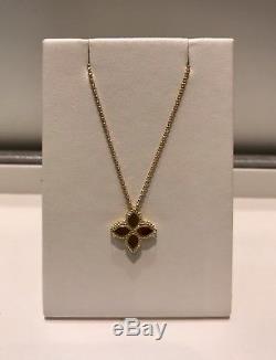 Roberto Coin. Princess 18kt Yellow Gold Medium Flower Necklace 16 inch