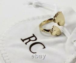 Roberto Coin Princess Double Heart Love 18k Yellow Gold Ring Size Us-6.5