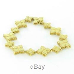 Roberto Coin Princess Flower Bracelet 18k Yellow Gold New 7771377AYLB0 New