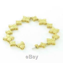 Roberto Coin Princess Flower Bracelet 18k Yellow Gold New 7771377AYLB0 New