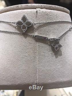 Roberto Coin Princess Flower White Gold Diamond Station Necklace $5700 (45% Off)