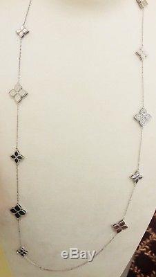 Roberto Coin Princess Flower White Gold Diamond Station Necklace $5700 (45% Off)