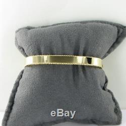 Roberto Coin Princess Polished Narrow Bangle Bracelet 18k Yellow Gold New $3900