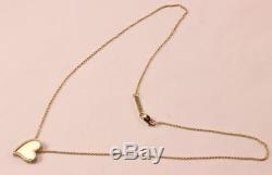Roberto Coin Princess Slanted Heart Love 18k Yellow Gold Necklace Pendant