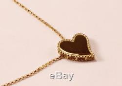 Roberto Coin Princess Slanted Heart Love 18k Yellow Gold Necklace Pendant