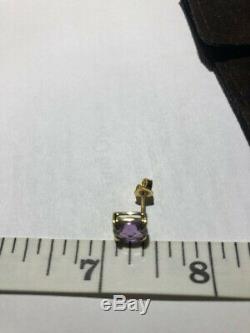 Roberto Coin Purple Amethyst and 18K gold stud earrings